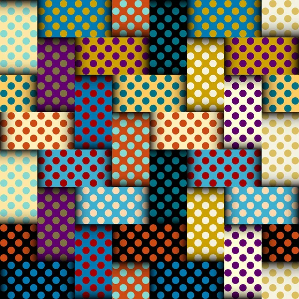 Patrón textil patchwork. Fondo de diseño de acolchado sin costuras. — Archivo Imágenes Vectoriales