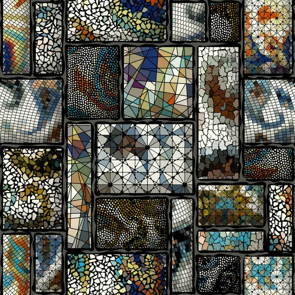 Волны помощи орнаментальной мозаики — стоковый вектор