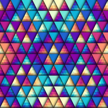 Bir üçgenin kusursuz vektör deseni arkaplanı.