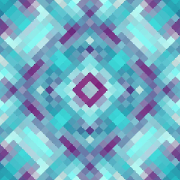 Geometrisch abstracte symmetrisch patroon in pixel art stijl. — Stockvector