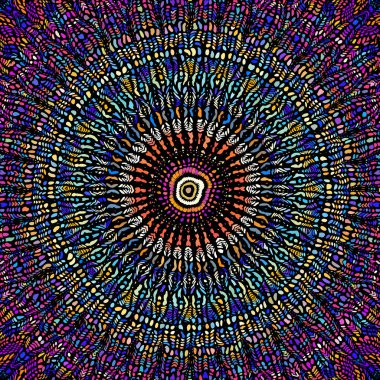 Kusursuz mozaik fayans deseni. Mozaik mandala..