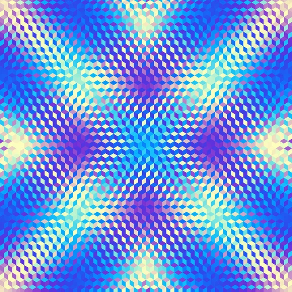 低ポリスタイルのキューブの幾何学的なシームレスパターン. — ストックベクタ