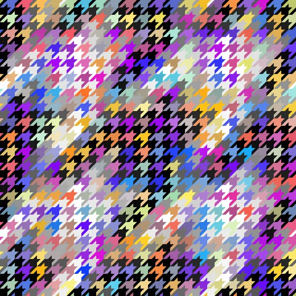 Patrón clásico de dientes de sabueso en un estilo collage patchwork. — Vector de stock