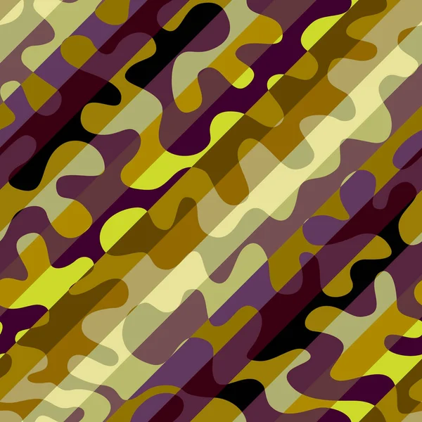 Patchwork-Textilmuster im militärischen Stil. . Vektorbild. — Stockvektor