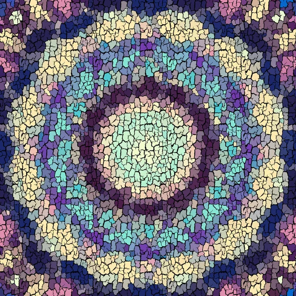 Nahtlose Hintergrundmuster Knisternde Grunge Vintage Mandala Vektor Bild — Stockvektor