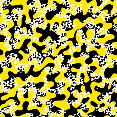 Kusursuz soyut desen. Rasgele soyut dalgalı şekiller. Vektör resmi.