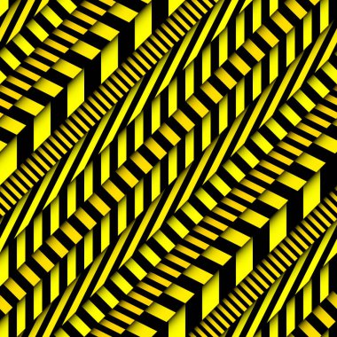 Vektör deseni. Polis sarı ve siyah çizgiler. Kusursuz resim.