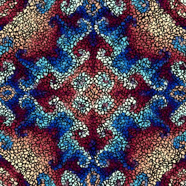 Kusursuz mozaik sanat modeli. Soyut sanat arkaplanı... vektör resmi.
