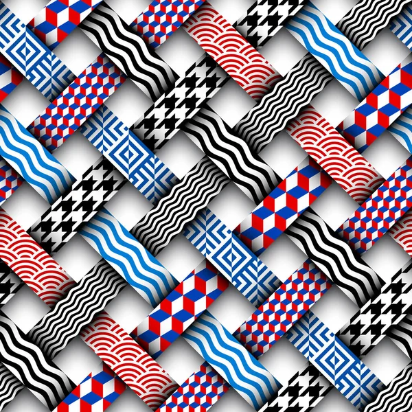 Naadloze Abstracte Achtergrond Geometrische Diagonale Patroon Effect Van Een Opluchting — Stockvector