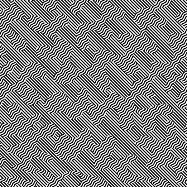 无缝隙的抽象图案 随机抽象波浪形 矢量图像 — 图库矢量图片