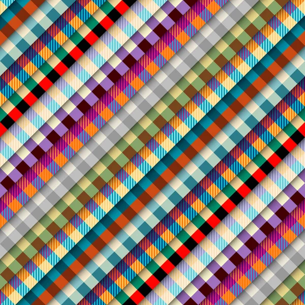 无缝隙背景图 拼凑成格子图案的纺织品 矢量图像 — 图库矢量图片