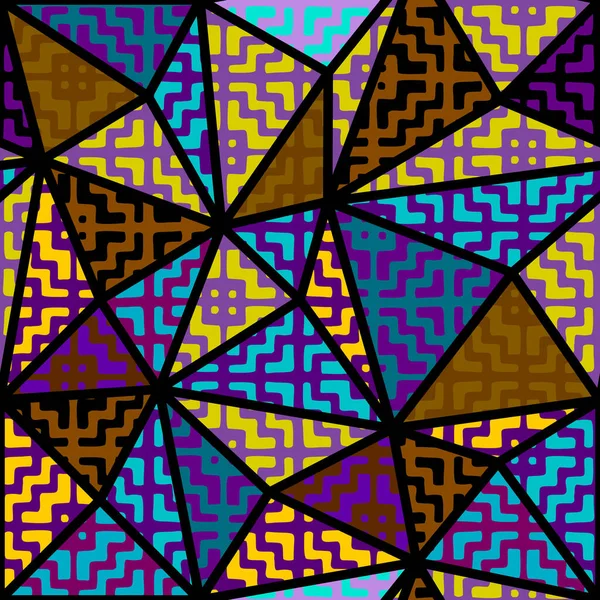 Patrón tribal étnico vectorial. Imagen de arte sin costura. — Archivo Imágenes Vectoriales