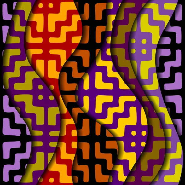 Patrón Fondo Sin Costuras Patrón Tribal Étnico Abstracto Estilo Corte — Archivo Imágenes Vectoriales