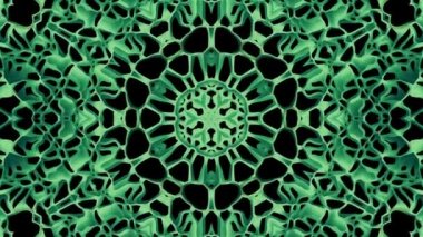 Arap geometrik deseni Yeşil Mandala.