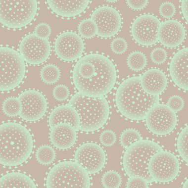 Soyut koronavirüs virions deseni... kusursuz vektör görüntüsü