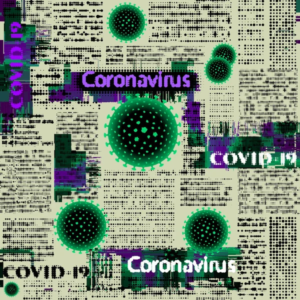 Padrão Viriões Coronavírus Abstrato Imagem Vetorial Sem Emenda —  Vetores de Stock