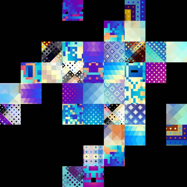 Nahtlose Geometrische Muster Klassisches Hounds Zahn Muster Pixelgeometrischen Stil Vektorbild — Stockvektor
