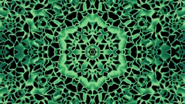 Arab geometriai minta Zöld Mandala. — Stock videók