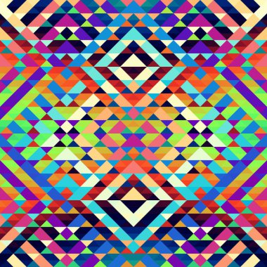 Kusursuz soyut geometrik desen. Aztek süsü. Vektör resmi.