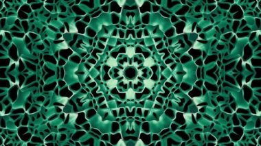 Arap geometrik deseni Yeşil Mandala.