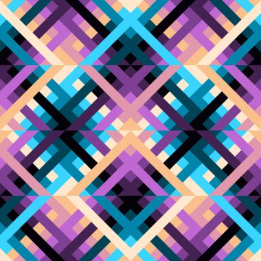 Aztek süsü. Vektör görüntüsü. Kusursuz desen.