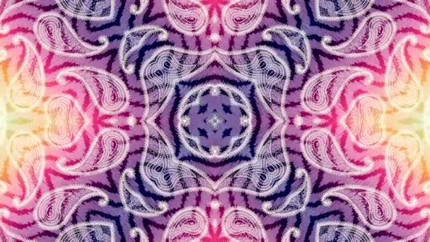 Symmetrisk abstrakt psykedelisk loop bakgrund — Stockvideo