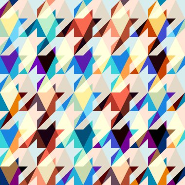 Kusursuz geometrik desen. Yama tarzında tazı dişi deseni. Vektör resmi.