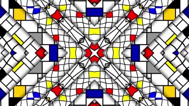 对称抽象迷幻环路背景 — 图库视频影像