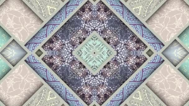Symmetrische abstrakte psychedelische Schleife Hintergrund — Stockvideo