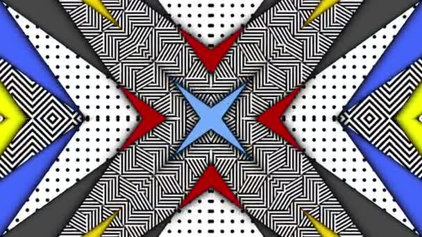 Symmetrische abstracte psychedelische lus achtergrond — Stockvideo