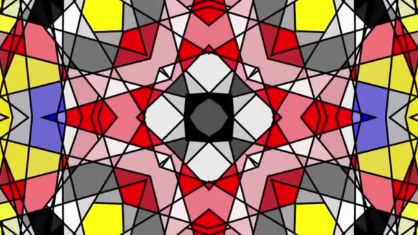 対称抽象的なサイケデリックループの背景 — ストック動画