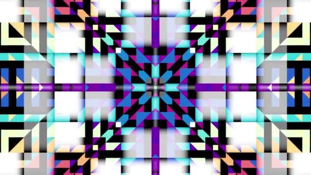 Симметричный абстрактный фон психоделического цикла — стоковое видео