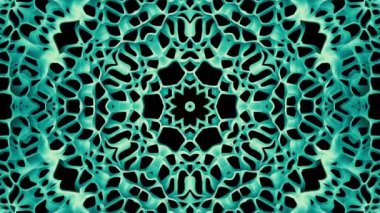 Arap geometrik deseni Yeşil Mandala.