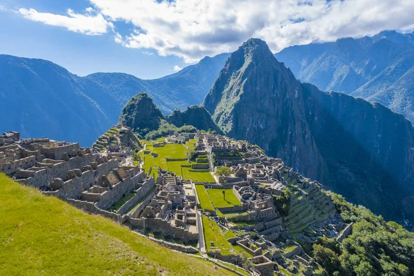 Uma Vista Machu Pichu Ruínas Peru — Fotografia de Stock