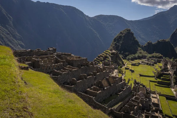 Kilátás Machu Pichu Romok Peru — Stock Fotó