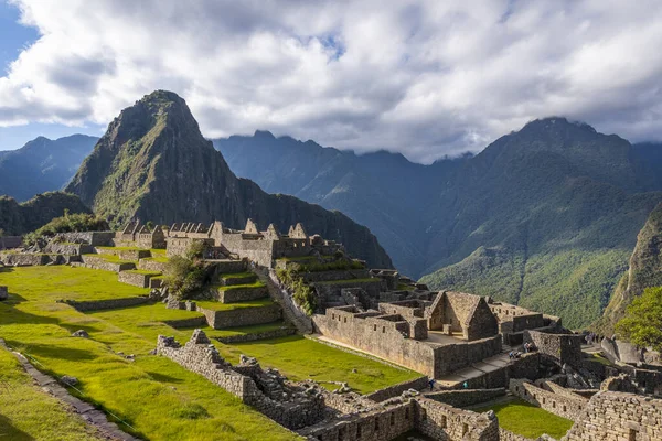 Kilátás Machu Pichu Romok Peru — Stock Fotó