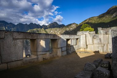 A view of Machu Pichu ruins, Peru clipart