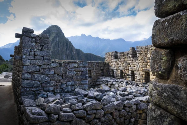 Άποψη Των Ερειπίων Machu Pichu Περού — Φωτογραφία Αρχείου