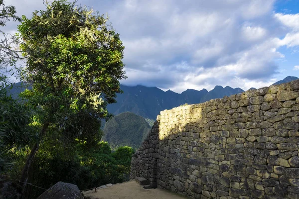 Άποψη Των Ερειπίων Machu Pichu Περού — Φωτογραφία Αρχείου