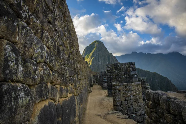 Una Vista Las Ruinas Machu Pichu Perú — Foto de Stock