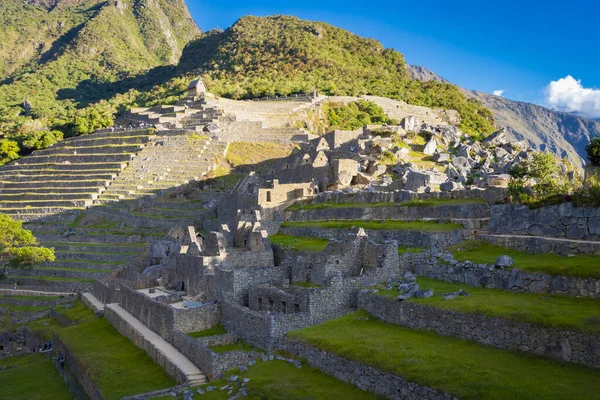 Άποψη Των Ερειπίων Machu Pichu Περού — Φωτογραφία Αρχείου