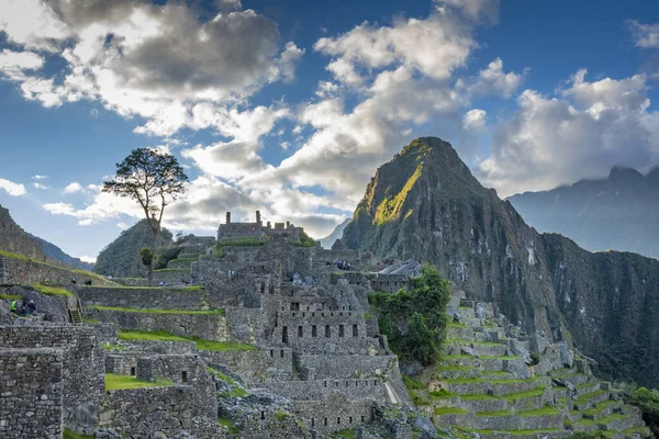 Una Vista Las Ruinas Machu Pichu Perú — Foto de Stock