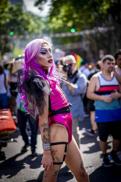 Buenos Aires Argentina 2019 Trans Girl Posing Pride Parade Buenos — стоковое фото