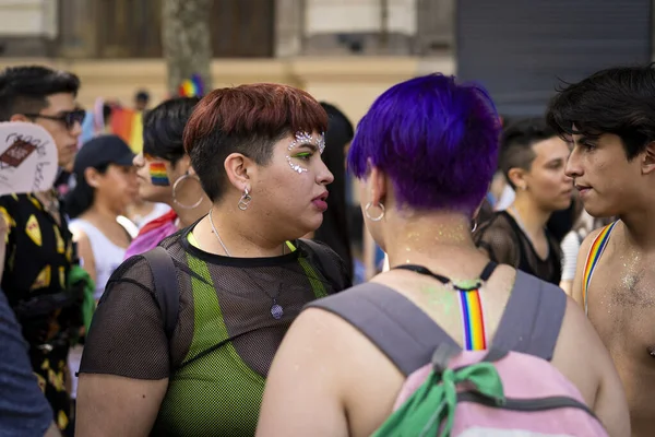 Buenos Aires Argentina 2019 People Pride Parade Buenos Aires — стоковое фото