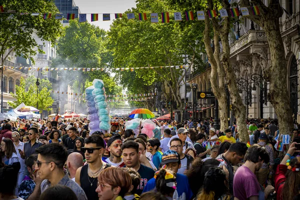 아르헨티나 부에노스아이레스 2019 자존심 행진에 사람들 — 스톡 사진