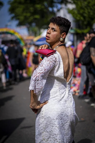 Buenos Aires Argentina 2019 Trans Girl Posing Pride Parade Buenos — стоковое фото