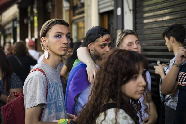 아르헨티나 부에노스아이레스 2019 자존심 행진에 사람들 — 스톡 사진