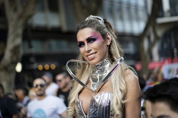 Buenos Aires Argentina 2019 Trans Girl Posing Pride Parade Buenos — стоковое фото