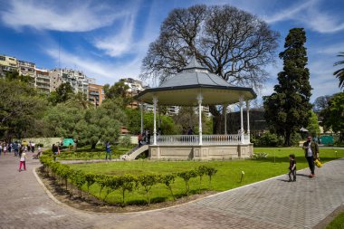 Buenos Aires, Arjantin - 10 / 19 / 2019: Yeni Ecoparque manzarası, eski Buenos Aires Hayvanat Bahçesi