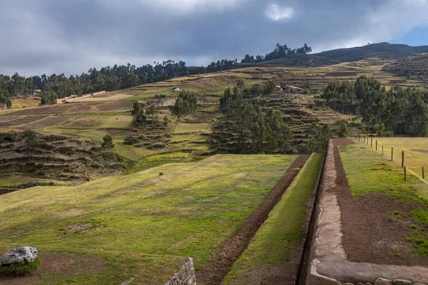 Μια Άποψη Του Αρχαιολογικού Πάρκου Chinchero Περού — Φωτογραφία Αρχείου